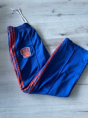 Adidas New York Knicks Player #21 Basketball Pants Blue/Orange XL EUC
